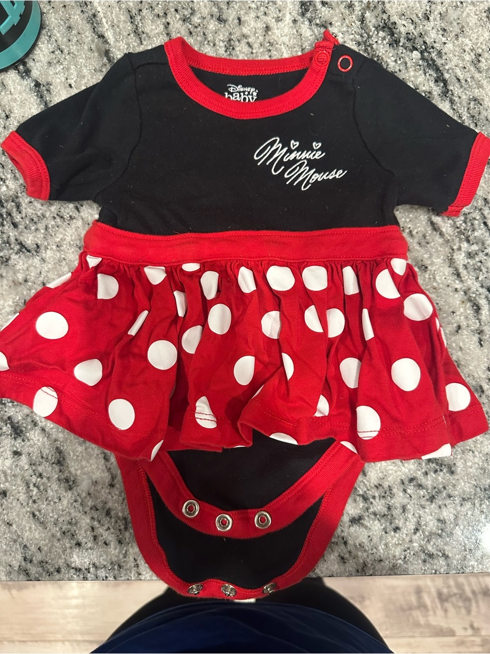 Disney Minnie Mouse Red & Black Polka Dot Baby Dress